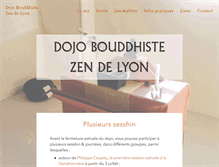 Tablet Screenshot of dojo-bouddhiste-zen-lyon.fr